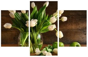 Obraz tulipánov vo váze (90x60 cm)