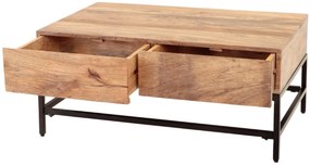 furniture-nabytek.cz - Konferenčný stolík kov drevo mango 90x40x60