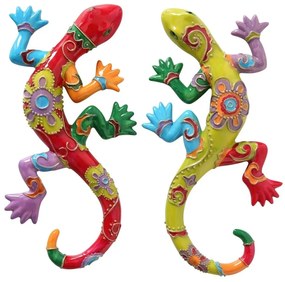 Záhradná figúrka z polyresinu Lizard, 24 cm, viacfarebná