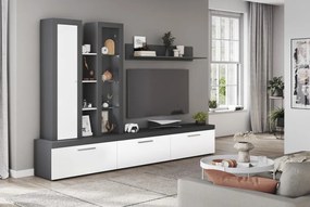 Obývacia stena Orion, antracit/biela