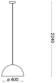 Ideal Lux - Luster na lanku FOLK 1xE27/60W/230V pr. 40 cm hnedá