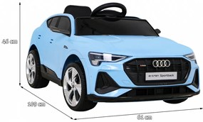 Audi E-Tron Sportback modré – Elektrické auto pre deti s pohonom 4x4, diaľkovým ovládaním
