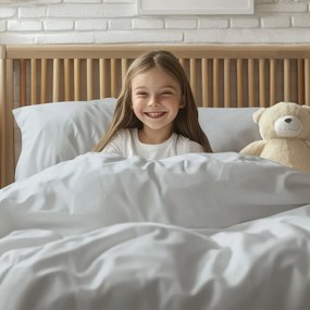 Detské bavlnené posteľné obliečky do postieľky Moni MO-067 Holubia sivá Do postieľky 90x140 a 40x60 cm