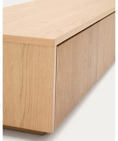 TV stolík v dekore duba v prírodnej farbe 200x30x40 cm Helvine – Kave Home