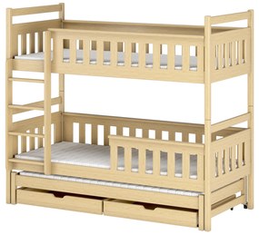Detská posteľ 80 x 180 cm KARLA (s roštom a úl. priestorom) (borovica). Vlastná spoľahlivá doprava až k Vám domov. 1013196