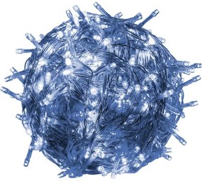 VOLTRONIC® 59578 Vianočné LED osvetlenie 10 m - studená biela 100 LED + ovládač BATÉRIE