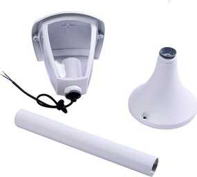 Exteriérové svietidlo Fox Big, 1x akrylové/biele hliníkové tienidlo