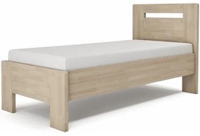 TEXPOL Jednolôžková posteľ LÍVIA - horizontálne čelo Veľkosť: 200 x 100 cm, Materiál: BUK morenie čerešňa