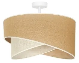 Duolla - Prisadený luster YUTE CELLO 1xE27/15W/230V pr. 45 cm hnedá/šedá