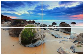 Obraz na plátne - Balvany na pláži 107D (90x60 cm)