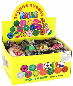 Lean Toys Pásikavá lopta na gumičke – 6cm