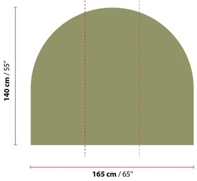 Samolepka na stenu 165x140 cm Olive Green - Ambiance
