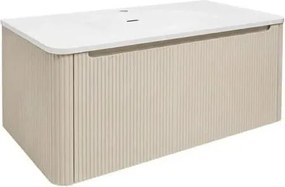 Kúpeľňová skrinka s umývadlom Naturel Austen 119x47,5x45 cm clear brown mat AUSTEN120CB