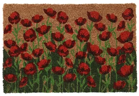 Esschert Design Vonkajšia rohožka Poppies, 60x40 cm