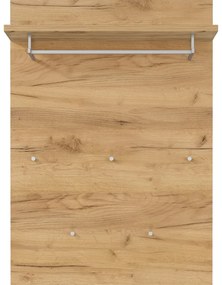 Vešiakový panel v dekore duba v prírodnej farbe Aledo – Germania