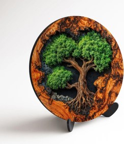 DUBLEZ | Drevený strom srdca na stenu - Duša lesa