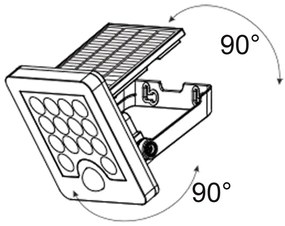 TOP LIGHT Svetlo nástenné Heleon PIR S, Čierna
