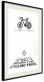 Artgeist Plagát - I like Cycling [Poster] Veľkosť: 20x30, Verzia: Čierny rám s passe-partout