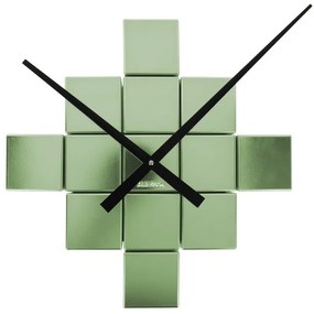 Karlsson KA5974DG dizajnové nástenné lepiacehodiny zelená, pr.  80 cm