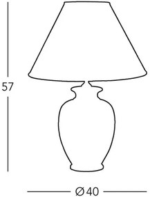 Kolarz A1354.71 - Stolná lampa GIARDINO 1xE27/100W/230V pr. 40 cm