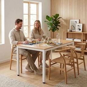 ModernHome Jedálenský stôl pre 4-5 osôb - 120x60 cm svetlý dub ModernHome