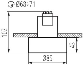 Kanlux 27577 - Podhľadové svietidlo MINI RITI 1xGU10/25W/230V čierna/biela