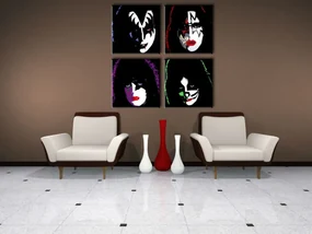Ručne maľovaný POP Art obraz Kiss | rôzne rozmery