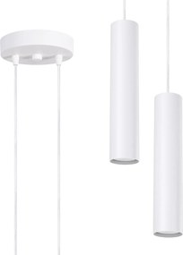 Závesné svietidlo Lagos, 2x biele kovové tienidlo, o