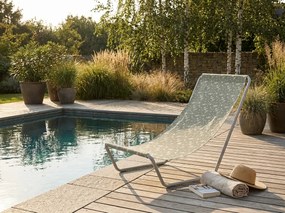 Skladacie plážové lehátko SAND FLOWERS, zelené