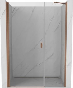 Mexen Mist-B, 1-krídlové sprchové dvere 120 cm, číre sklo, medený matný profil, 8A2-120-001-65-00