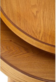 Okrúhly odkladací stolík v dekore borovice ø 60 cm Viborg – Premier Housewares