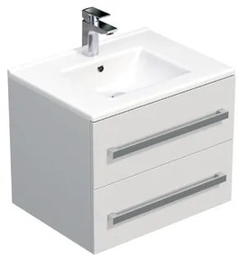 Kúpeľňová skrinka s umývadlom SAT Cube Way 60x53x46 cm biely lesk CUBE46602BIMOD, 1 ks