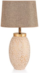Stolná lampa Fary krémová/zlatá