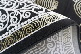 BE Koberec Elite 3935 BLACK GOLD – čierny obdĺžnikový Rozmer: 60x100 cm