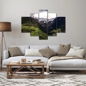 Obraz - Údolie pod horami (150x105 cm)