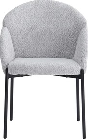 Jedálenská stolička Felicita, svetlo šedá štruktúrovaná látka