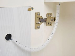 Kúpelňová zrkadlová skrinka biela / strieborná s LED osvetlením 60 x 60 cm CHABUNCO Beliani