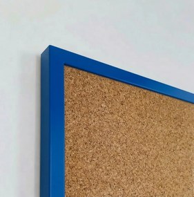 Toptabule.sk  Kombinovaná tabuľa čierna v modrom drevenom ráme COLOR 60x40 cm