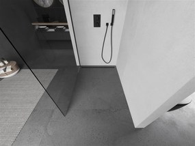 Mexen Kioto sprchová zástena WALK-IN 8mm, 70x200 cm, sklo číre / čierny profil, 800-070-101-70-00