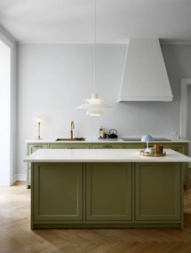 Louis Poulsen Prenosná lampa Panthella 160 V3 Opal Pale Blue