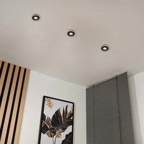 Podhľadové svietidlo TOBBY 1xGU10/20W/230V pr. 11,5 cm dub/čierna