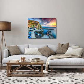 Obraz - Stredomorská dedina (70x50 cm)