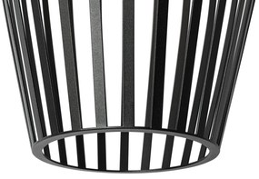 Dizajnové závesné svietidlo čierne s opálom - Angela