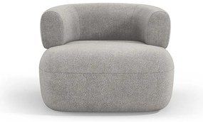 Svetlosivé kreslo z textílie buklé Jenny – Micadoni Home