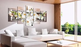 Obraz - White abstract orchid Veľkosť: 100x50, Verzia: Premium Print
