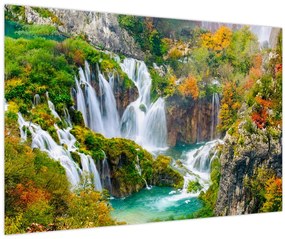 Obraz - Národný park Plitvické jazerá (90x60 cm)