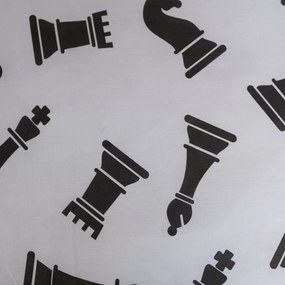 3D Bavlnené obliečky CHESS DREAM čierno-biele, 100% bavlna Rozmer obliečky: 70 x 90 cm | 140 x 200 cm