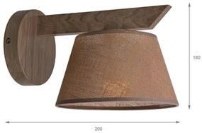 Brilagi - LED Nástenné svietidlo ANTHONY 1xE14/40W/230V dub orech/hnedá