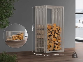 Stojan na drevo Irving 40x50x100, nerezová oceľ