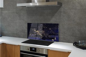 Sklenený obklad do kuchyne sky mapa svetle 120x60 cm